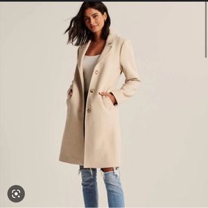 Abercrombie and Fitch Wool Blend Dad Coat